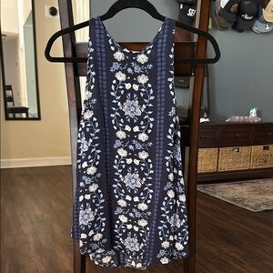 Old Navy Blue Floral Tank Top